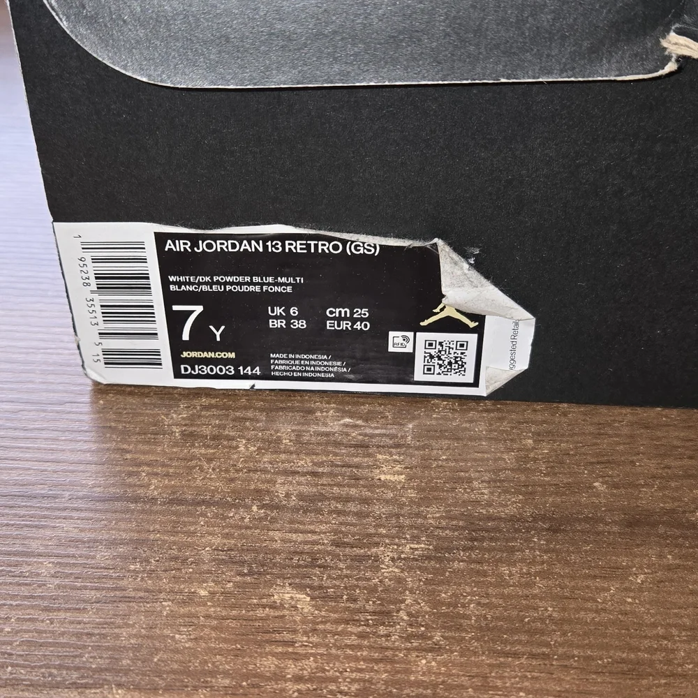 Nike Air Jordan 13 Retro Obsidion 7y/8.5w
